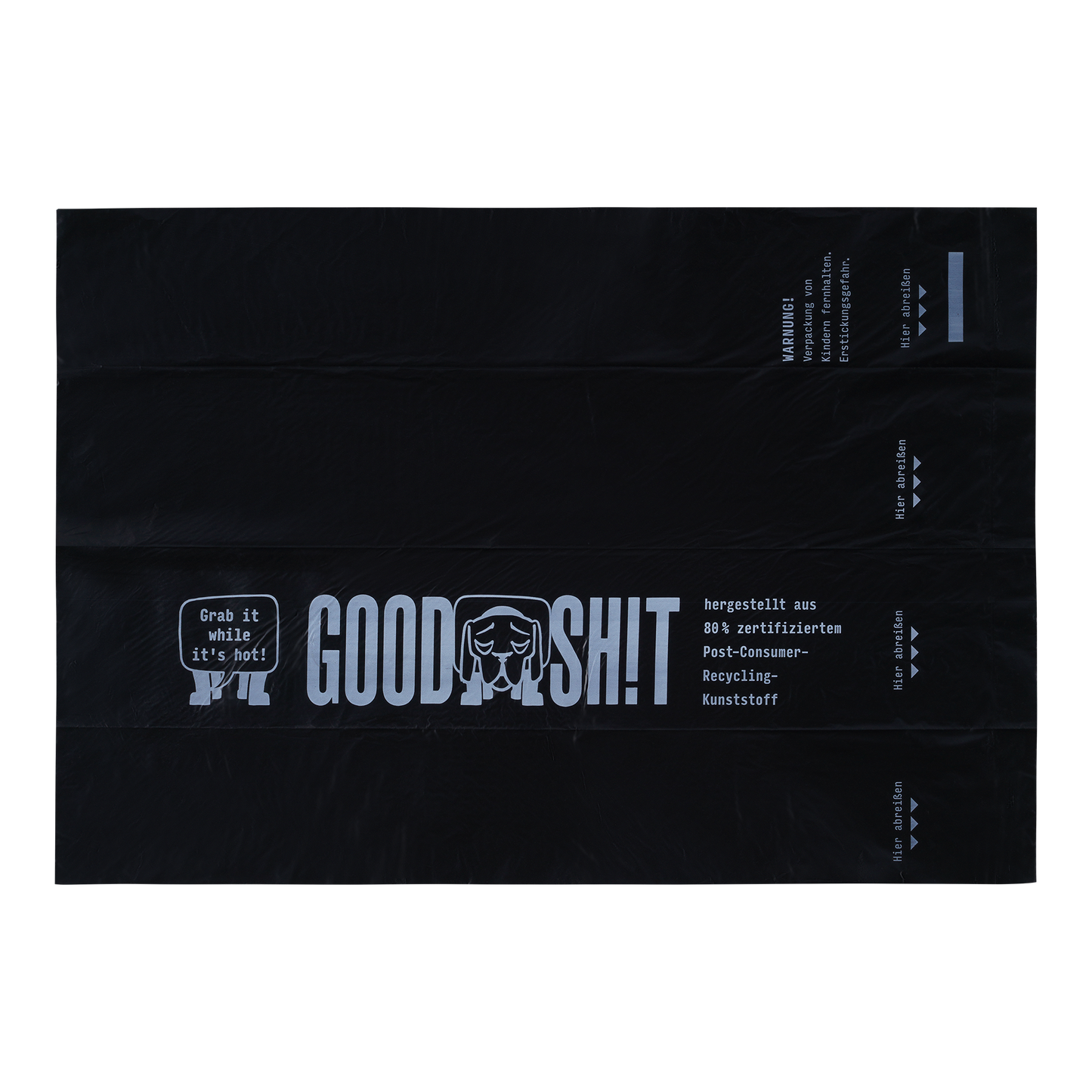GOODSH!T dog waste bags, 8-pack box, 80% recycled material